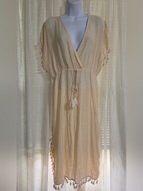 SKUE CURVE Light Beige Sheer Cover Up.